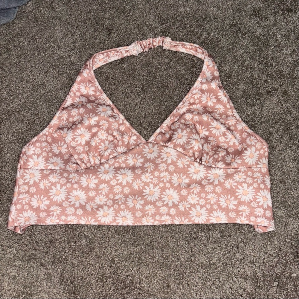 Originality (Dry Goods) Daisy Patterned Crop Top